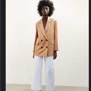 zara double breasted blazer nwot